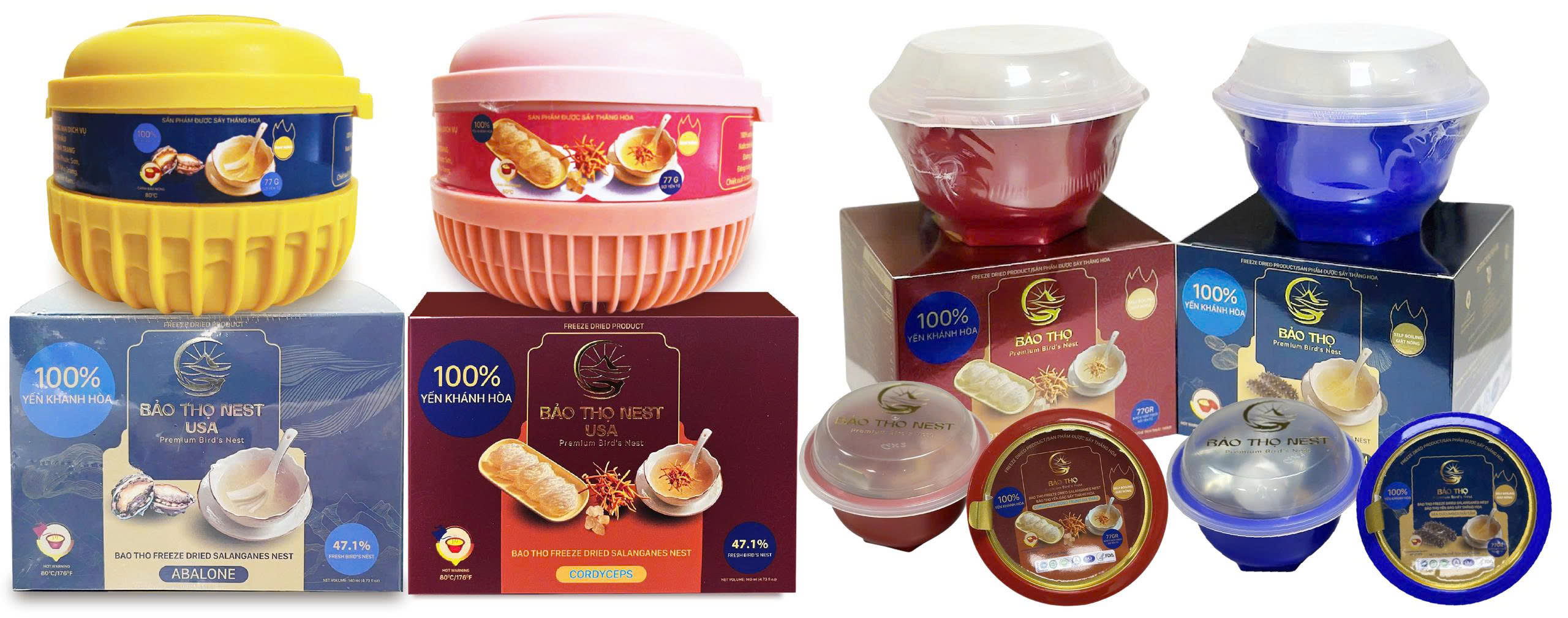 bird's nest with boiling water